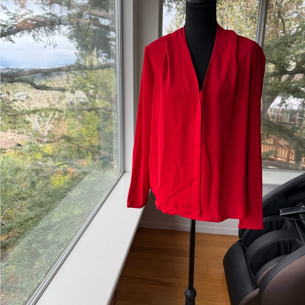 NEW SHEIN Vibrant Red Women's Blouse, Small